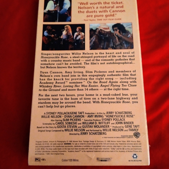 Willie Nelson New Honeysuckle Rose VHS - Picture 2 of 7